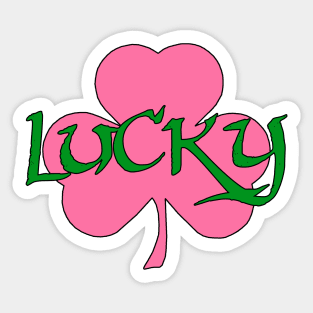 Lucky Shamrock - pink Sticker